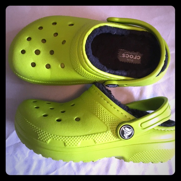 kids fur lined crocs